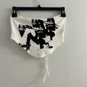 Y2K White halter top